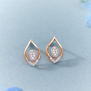 Graceful Teardrop Marquise Floating Pave Stud Earrings