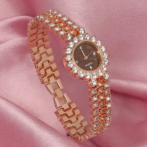 Luxury Rose Gold Starry Night Diamond Jewelry Watch